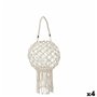 Bougeoir Macramé Blanc Coton 26 x 66 x 26 cm (4 Unités)