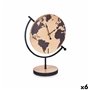 Horloge de table Mappemonde Noir Métal Bois MDF 22,5 x 30,5 x 12 cm (6