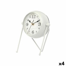 Horloge de table Blanc Métal 18 x 21 x 12 cm (4 Unités)