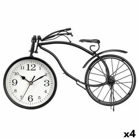 Horloge de table Bicyclette Noir Métal 36 x 22 x 7 cm (4 Unités)