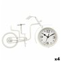 Horloge de table Bicyclette Blanc Métal 33 x 21 x 4 cm (4 Unités)