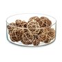 Jeu de boules décoratives Marron Blanc (12 Unités)