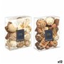 Pot-pourri décoratif Blanc Marron 16 x 21 x 7 cm (12 Unités)