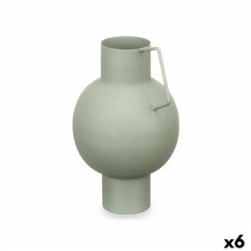 Vase Sphère Vert Acier 15 x 23 x 13 cm (6 Unités)