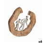 Figurine Décorative Famille Argenté Métal 24,5 x 24,5 x 5 cm (6 Unités