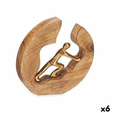 Figurine Décorative Doré Métal 22 x 22 x 4 cm (6 Unités)
