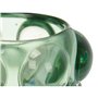 Bougeoir Microsphères Vert Verre 8,4 x 9 x 8,4 cm (12 Unités)