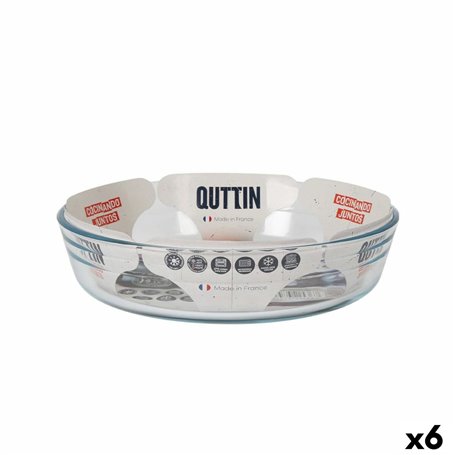 Plat de Four Quttin   verre 1,7 L ø 23 x 5,3 cm (6 Unités)