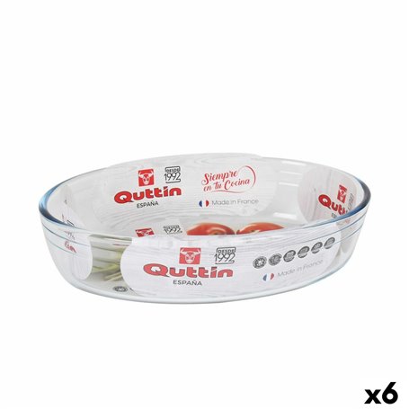 Plat de Four Quttin   1,8 L verre Oblongue 26,2 x 17,8 x 6,1 cm (6 Uni