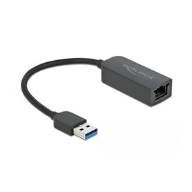 Adaptateur USB vers RJ45 DELOCK 66646 2,5 Gigabit Ethernet Noir