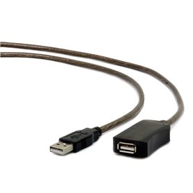 Câble Rallonge à USB GEMBIRD USB A/USB A M/F 5m Noir 5 m