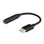 Adaptateur USB C vers Jack 3.5 mm Savio AK-35/B Noir