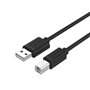 Câble USB A vers USB B Unitek Y-C421GBK Noir 5 m