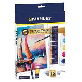 Gouache Painting Set Manley 16 Pièces Multicouleur