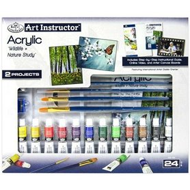 Set de peinture Royal & Langnickel Art Instructor 24 Pièces Multicoule