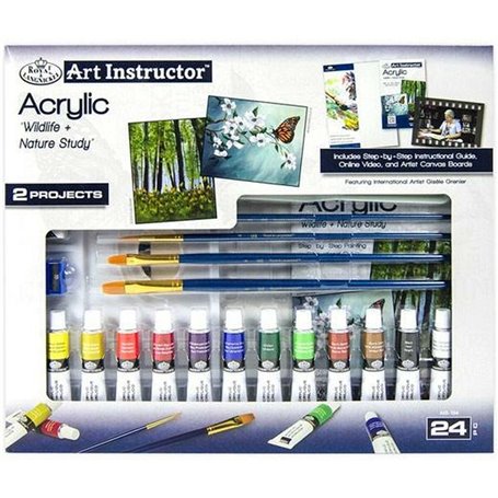 Set de peinture Royal & Langnickel Art Instructor 24 Pièces Multicoule