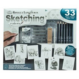 Kit de Dessin Royal & Langnickel SKETCHING MADE EASY 33 Pièces