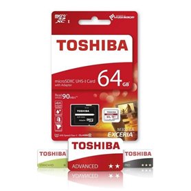 TOSHIBA Carte Microsd 64Gb Exceria Exceria M302 avec adaptateur