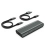 Boîtier Externe Ewent EW7025 Gris USB USB-C M.2 USB x 1