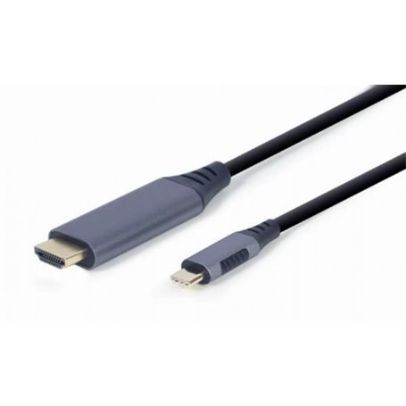 Câble adaptateur d'affichage USB Type-C vers HDMI, gris sidéral, 1,8 m