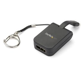 startech     portable usb c to dp adapter quick-connect keychain - 4k 