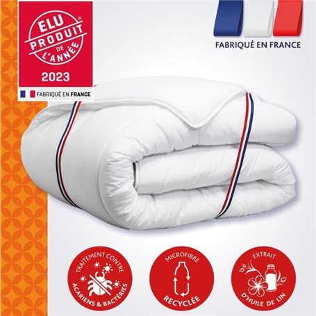 Couette 140x200 cm DODO CHAMPS DE LIN - Chaude - 450G/m² - Couette 1 p