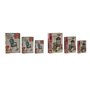 Set de boîtes décoratives Home ESPRIT Marron Bois Toile Floral 22 x 7,