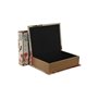 Set de boîtes décoratives Home ESPRIT Marron Bois Toile Floral 22 x 7,