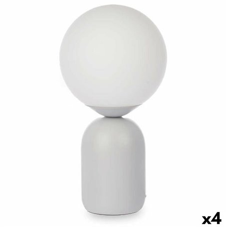 Lampe de bureau Ballon 40 W Blanc Gris Céramique 15 x 28,5 x 15 cm (4 