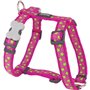 Harnais pour Chien Red Dingo STYLE STARS LIME ON HOT PINK 36-54 cm 30-