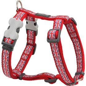 Harnais pour Chien Red Dingo STYLE UNION JACK FLAG 36-54 cm Rouge 30-4