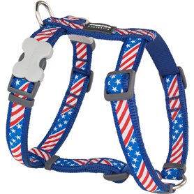 Harnais pour Chien Red Dingo STYLE US FLAG 36-54 cm 30-48 cm