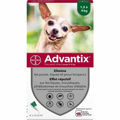 Antiparasites Advantix Chien 1,5-4 Kg 4 Unités