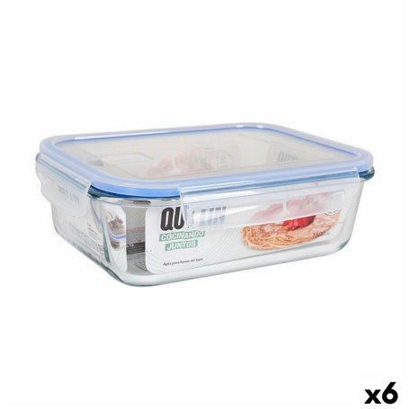 Boîte à lunch hermétique Quttin Rectangulaire 1,5 L 23 x 17,5 x 7,6 cm