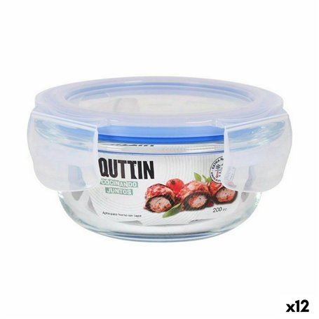 Boîte à lunch hermétique Quttin Ronde 200 ml (12 Unités)