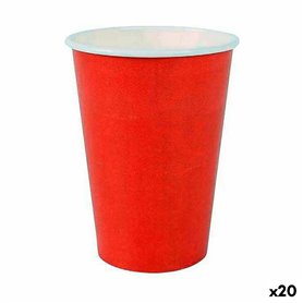 Set de Verres Algon Produits à usage unique Carton Rouge 20 Pièces 220