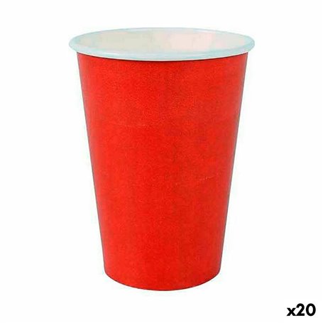 Set de Verres Algon Produits à usage unique Carton Rouge 20 Pièces 220