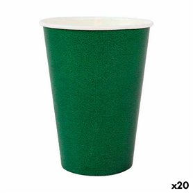 Set de Verres Algon Produits à usage unique Carton Vert 20 Pièces 220 