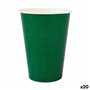 Set de Verres Algon Produits à usage unique Carton Vert 20 Pièces 220 