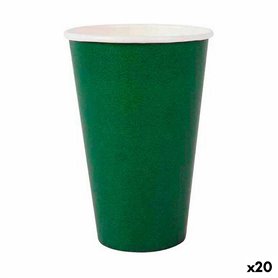 Set de Verres Algon Produits à usage unique Carton Vert 10 Pièces 350 