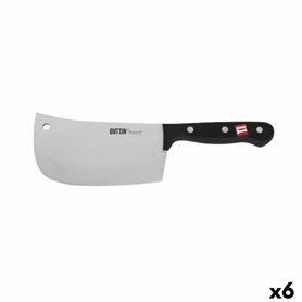 Gros couteau de cuisine Quttin Sybarite Noir Argenté 17,5 cm (6 Unités