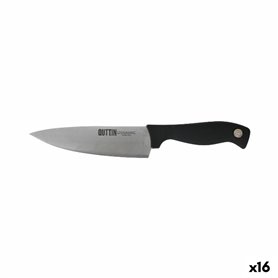 Couteau de cuisine Quttin Dynamic Noir Argenté 16 cm (16 Unités)