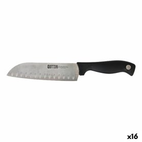Couteau de cuisine Quttin Santoku Dynamic Noir Argenté 17 cm (16 Unité