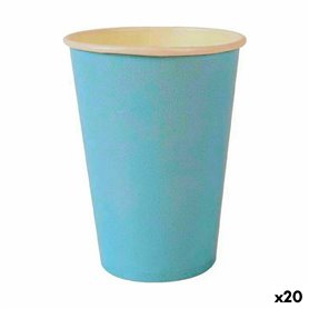 Set de Verres Algon Produits à usage unique Carton Bleu 20 Pièces 220 