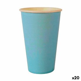 Set de Verres Algon Produits à usage unique Carton Bleu 10 Pièces 350 