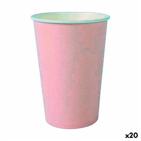 Set de Verres Algon Produits à usage unique Carton Rose 20 Pièces 220 