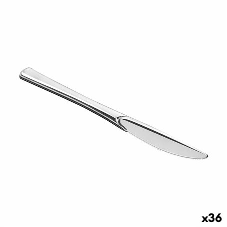Set de couteaux réutilisables Algon Argenté 10 Pièces 20 cm (36 Unités