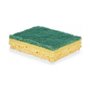 Lot de tampons à récurer Fibre abrasive Jaune Vert Cellulose 9 x 5,5 x