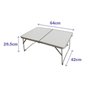 Table Piable Marbueno Aluminium Blanc 64 x 29,5 x 42 cm