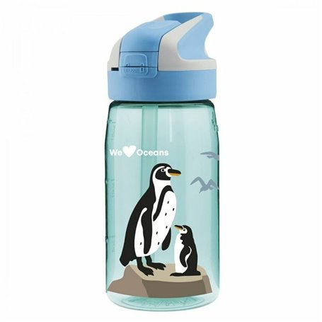 Bouteille d'eau Laken Summit Penguin Bleu Aigue marine (0,45 L)